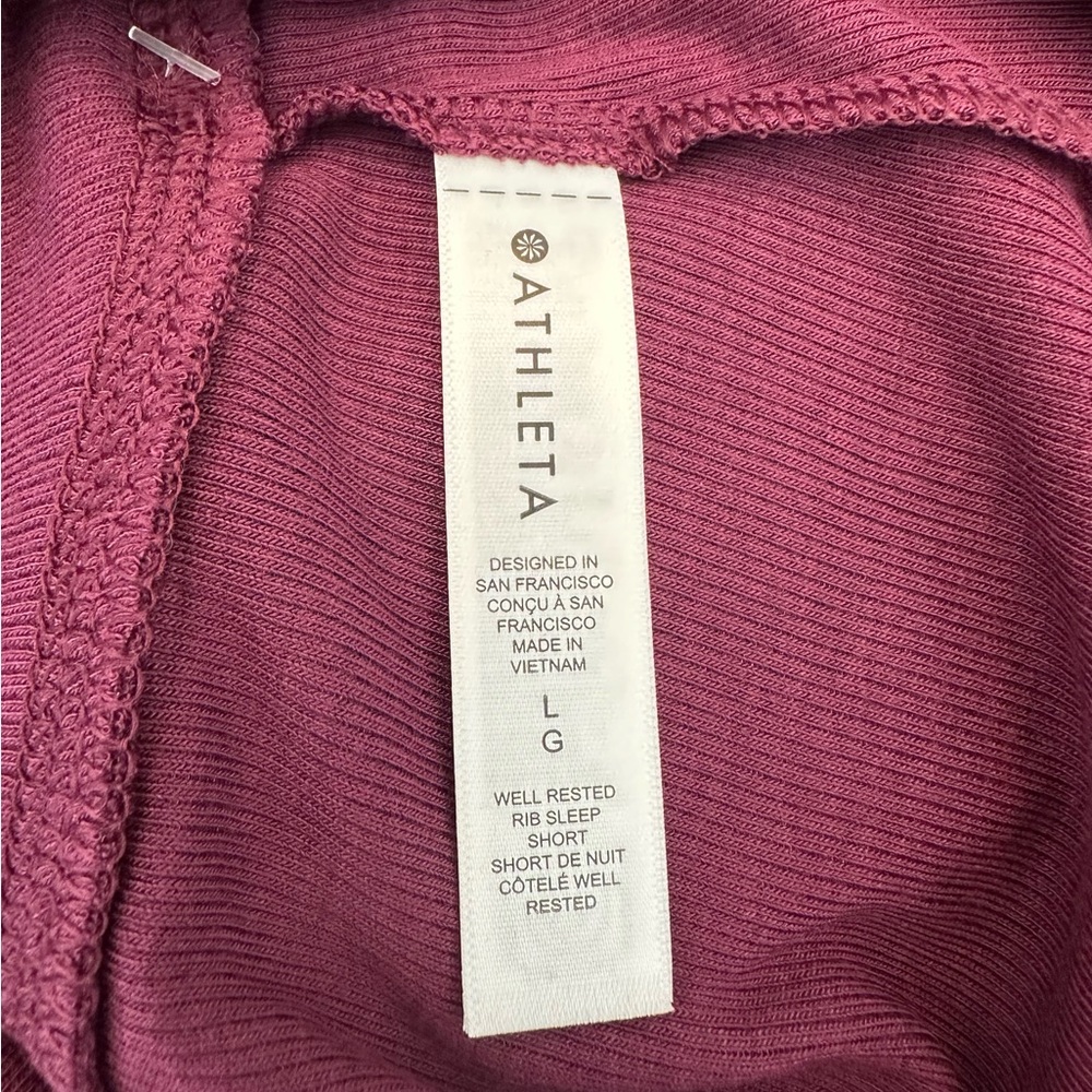 ☀️ New! ATHLETA Well Rested Rib Sleep Short size Large - Picture 6 of 8